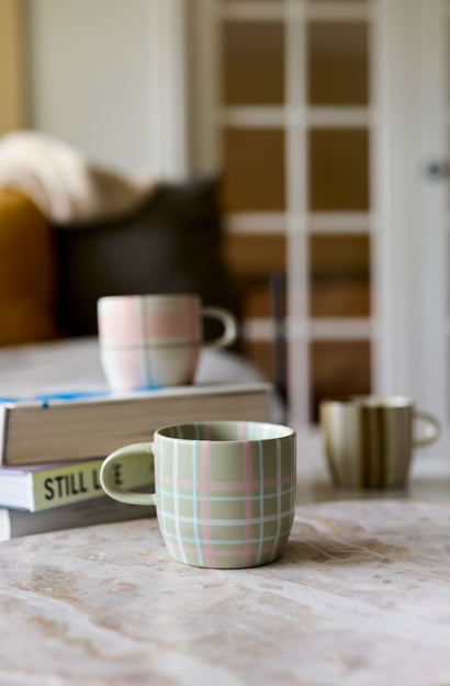 Mug - Sage & Blush Check
