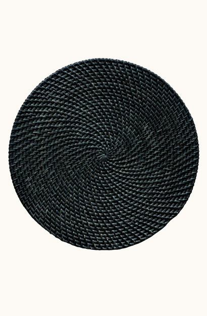 Rattan Placemat - Black