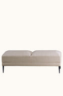 Renzo Natural Linen Ottoman