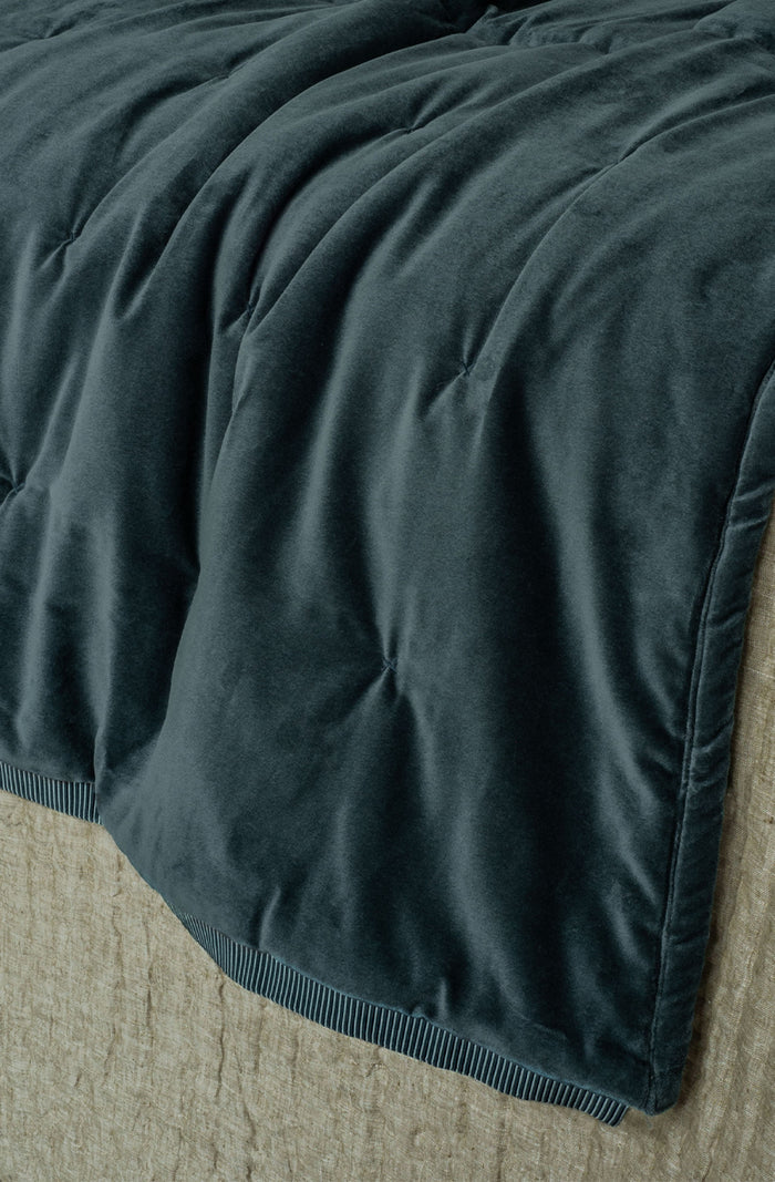 Riga Prussian Blue Comforter