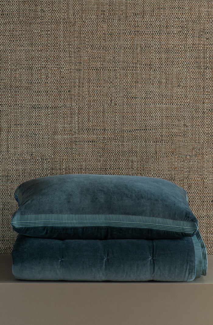 Riga Prussian Blue Comforter