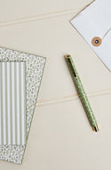 Petite Notebook - Sage Stripe