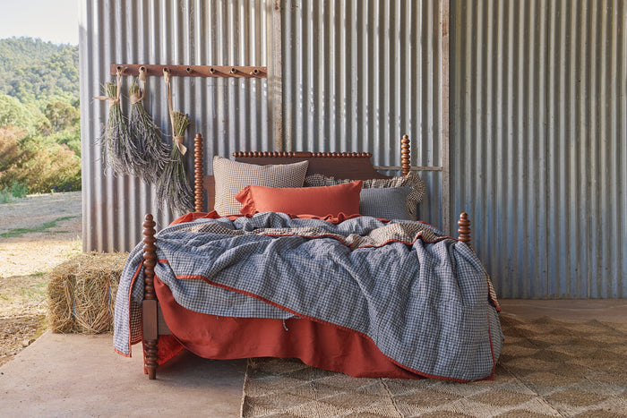Gumnut Gingham Standard Eurocase - Set of 2