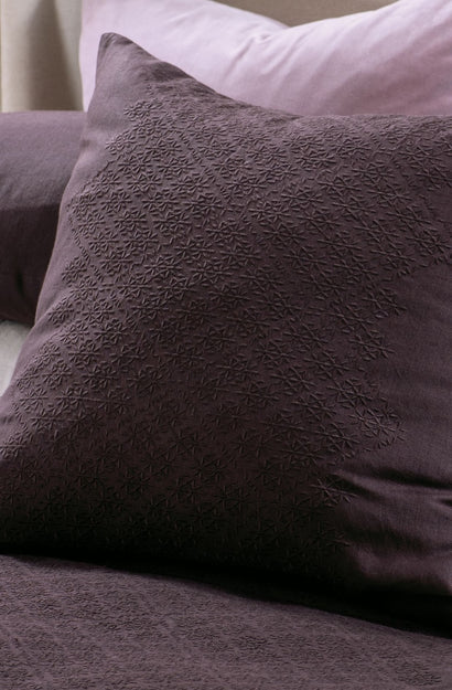 Sashiko Mulberry Eurocase Pair