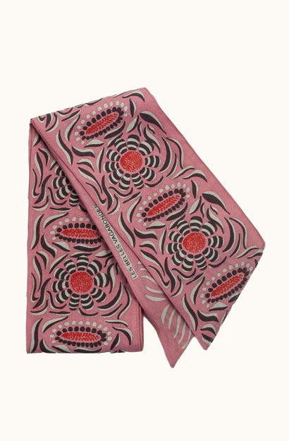 Silk Scarf - Camelia Rose Pink - Bandeau