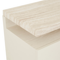 Float Marble Bedside Table - Travertine/Shell