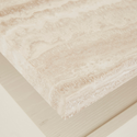 Float Marble Bedside Table - Travertine/Shell