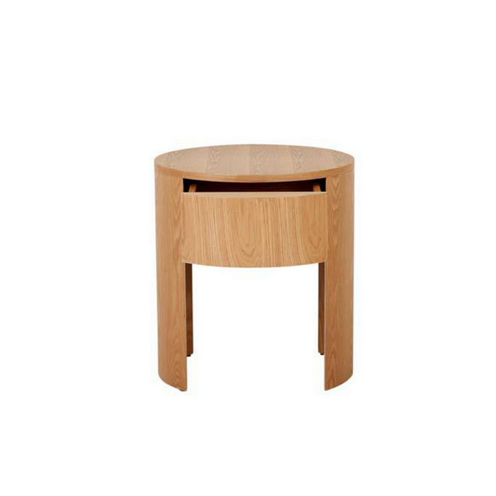 Oberon Crescent Bedside Table - Natural Ash