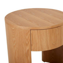 Oberon Crescent Bedside Table - Natural Ash
