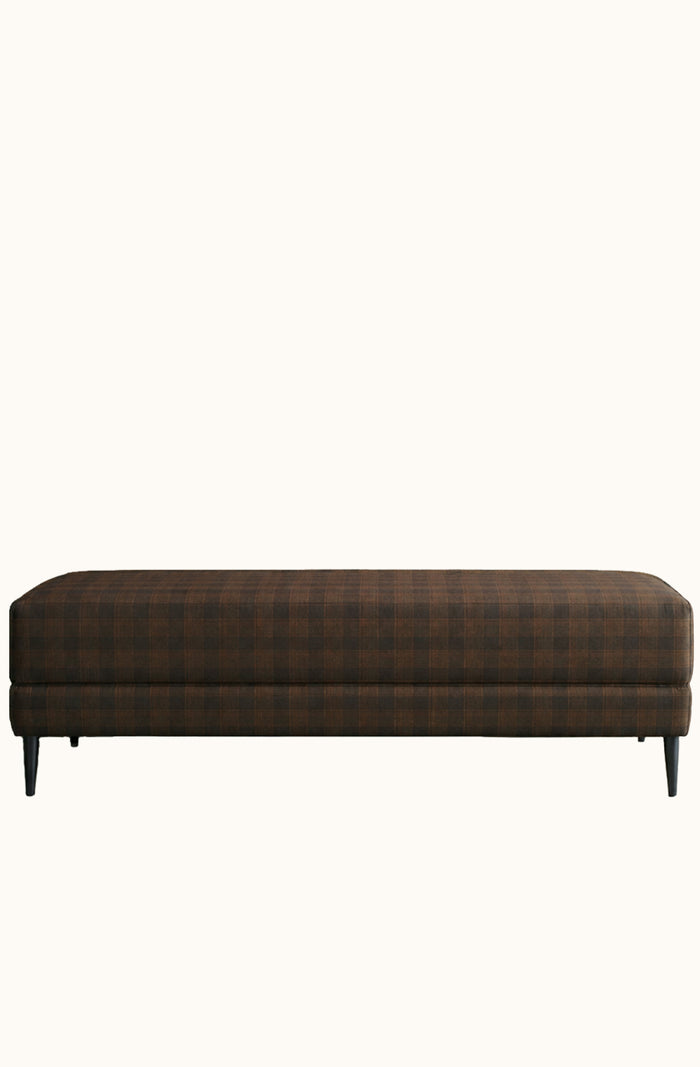 Semplice Cinderwood Plaid Ottoman