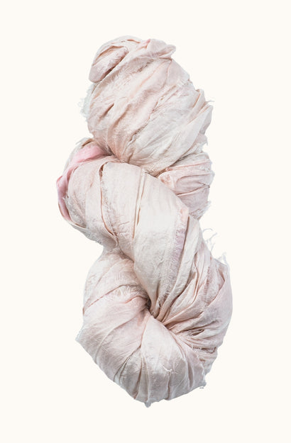 Silk Sari Ribbon - Baby Pink