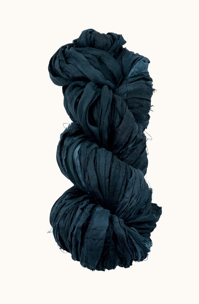 Silk Sari Ribbon - Black