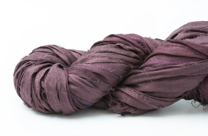 Silk Sari Ribbon - Mulberry