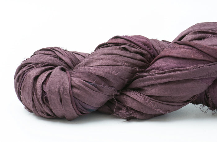 Silk Sari Ribbon - Mulberry