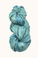 Silk Sari Ribbon - Teal