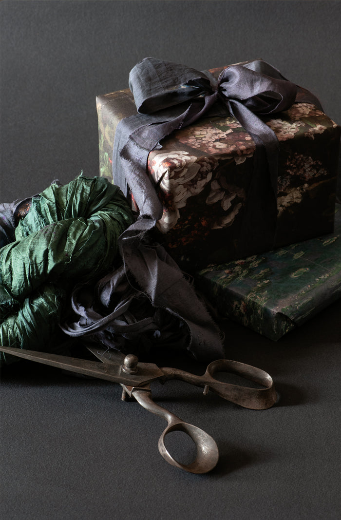 Silk Sari Ribbon - Green