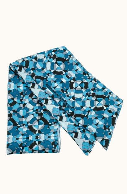 Silk Scarf - Fragment Blue - Bandeau