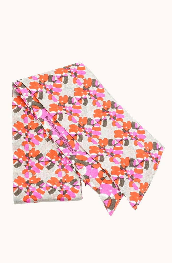 Silk Scarf - Fragment Fuchsia - Bandeau