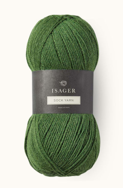 Isager Sock Yarn Emerald Green 56 50g