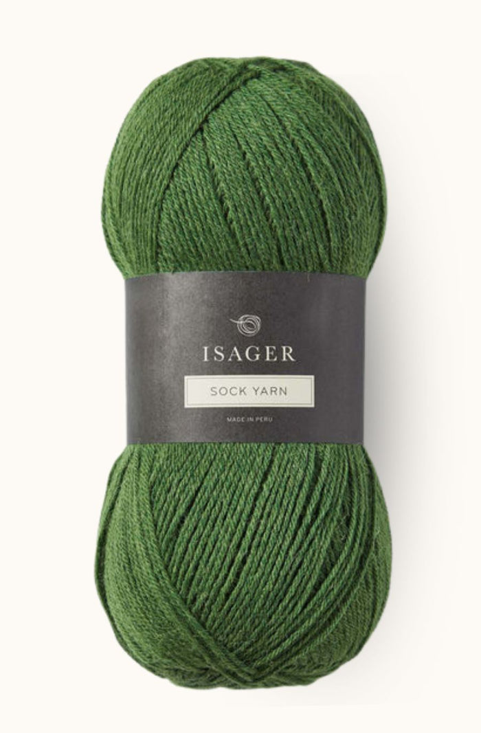 Isager Sock Yarn Emerald Green 56 50g