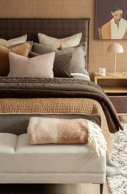 Orlare Cinderwood Plaid Headboard