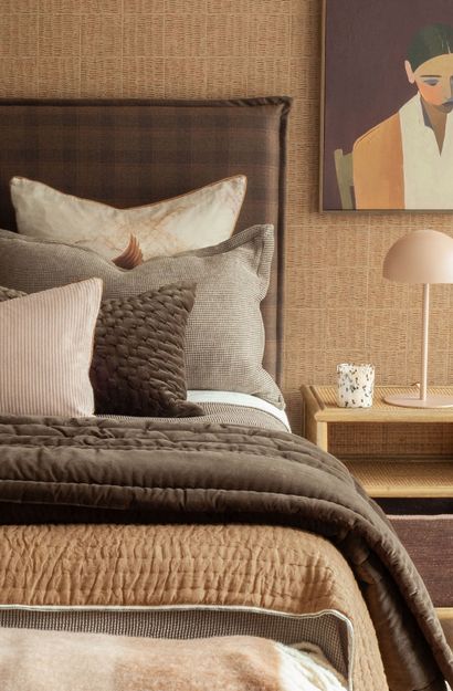 Orlare Cinderwood Plaid Headboard