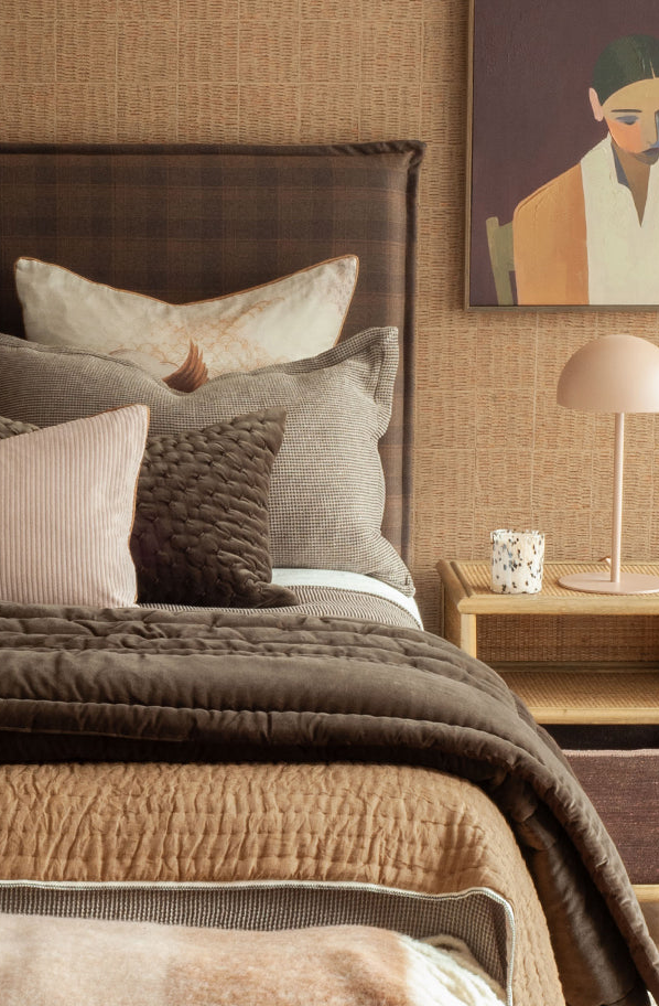 Orlare Cinderwood Plaid Headboard