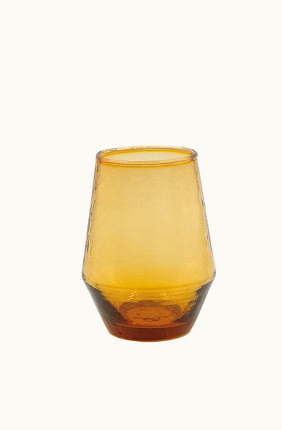 Stemless Wine Glass Set of 4 - Amber
