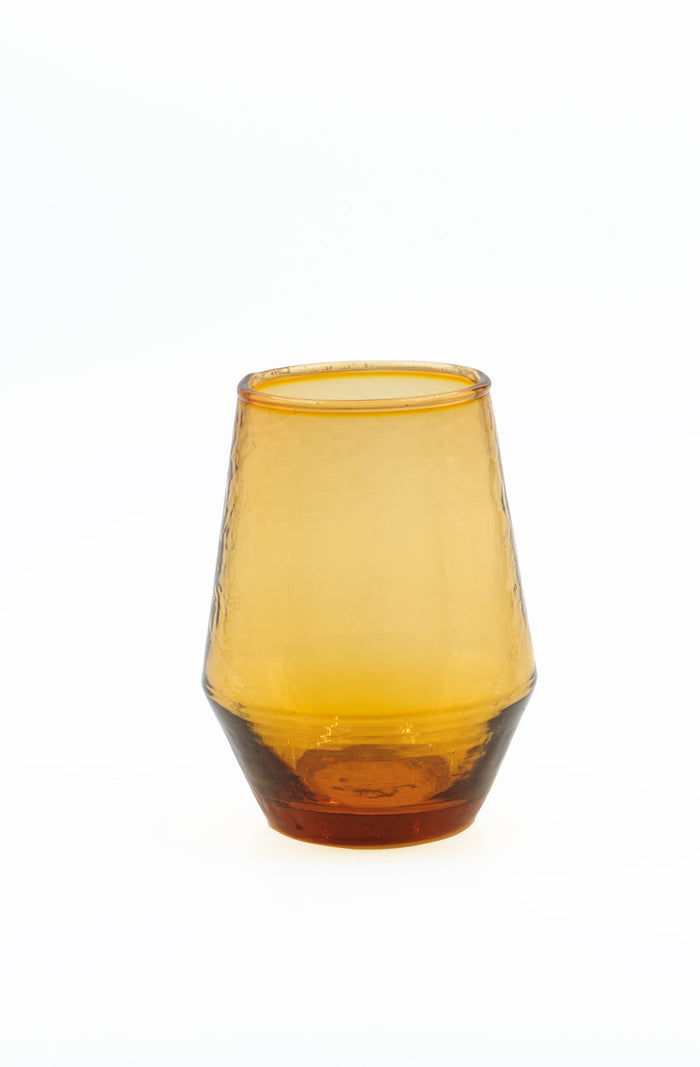 Stemless Wine Glass Set of 4 - Amber