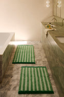 Stripe Reversible Green Bath Mat