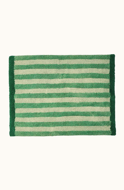 Stripe Reversible Green Bath Mat
