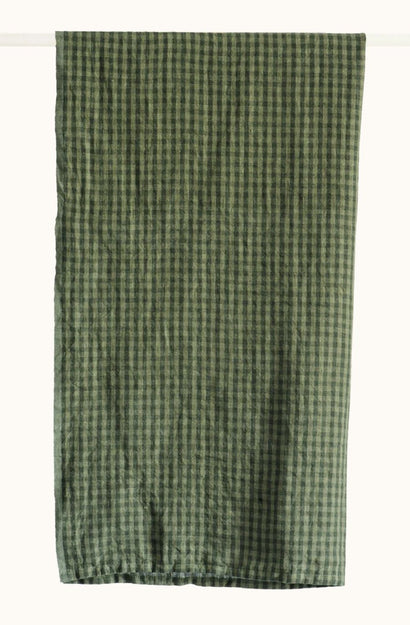 Sage Check Tea Towel