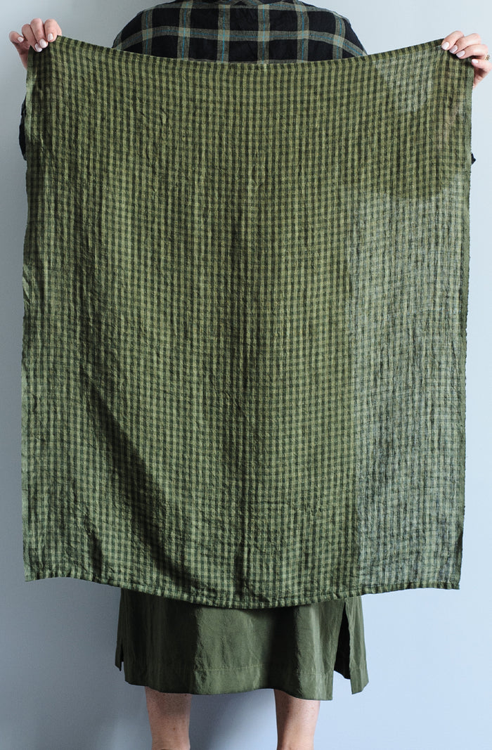 Sage Check Tea Towel