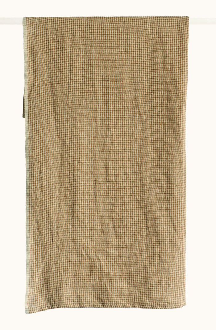 Sepia Houndstooth Tea Towel