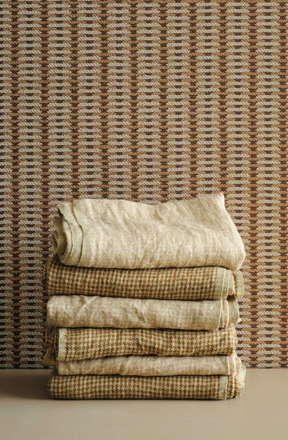 Clay Houndstooth Tea Towel
