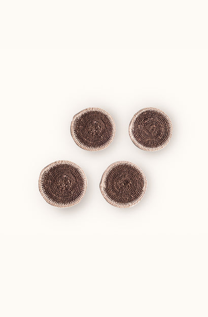 Tova Cacao/Antique Rose Coaster Set of 4
