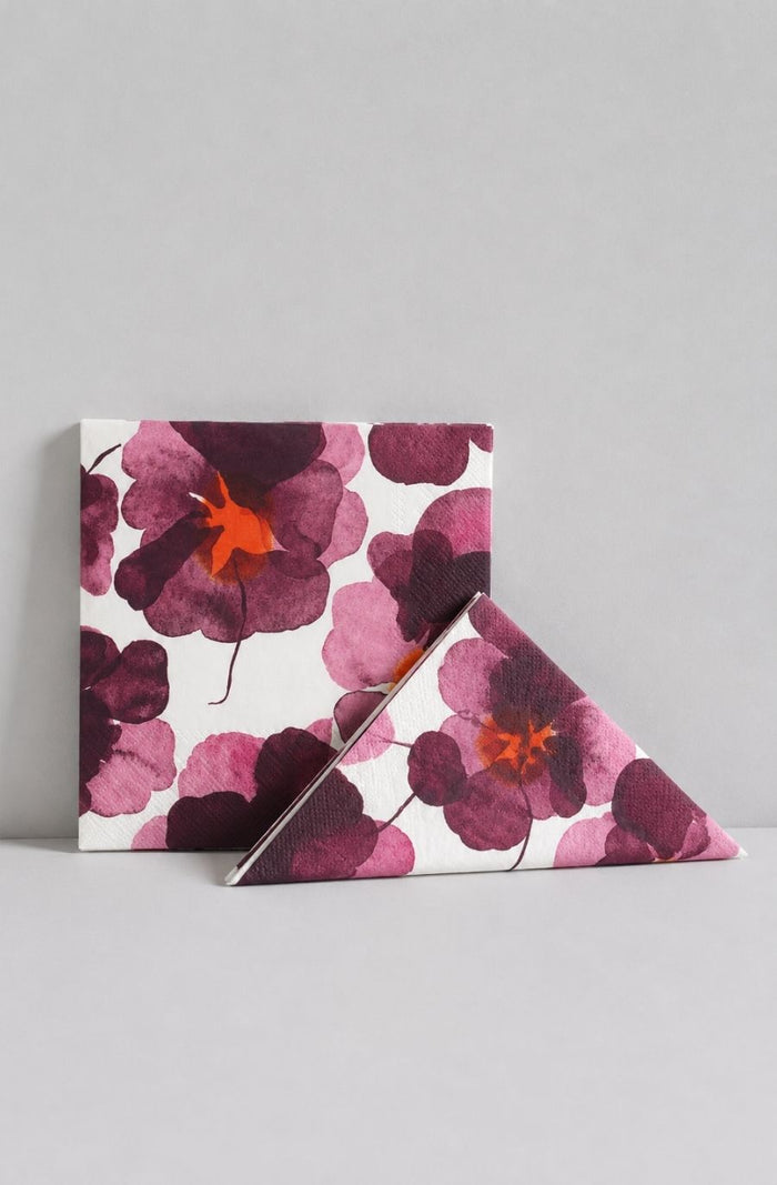 Marimekko Valssi Bordeaux Luncheon Napkin Set