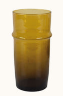 Moroccan Mustard Glass Vase - Medium