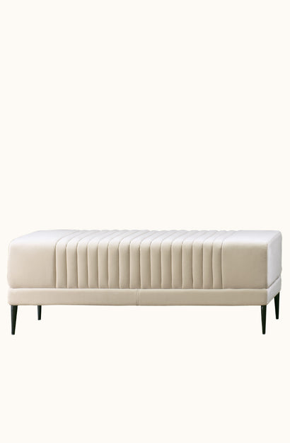 Vernara Parchment Ottoman