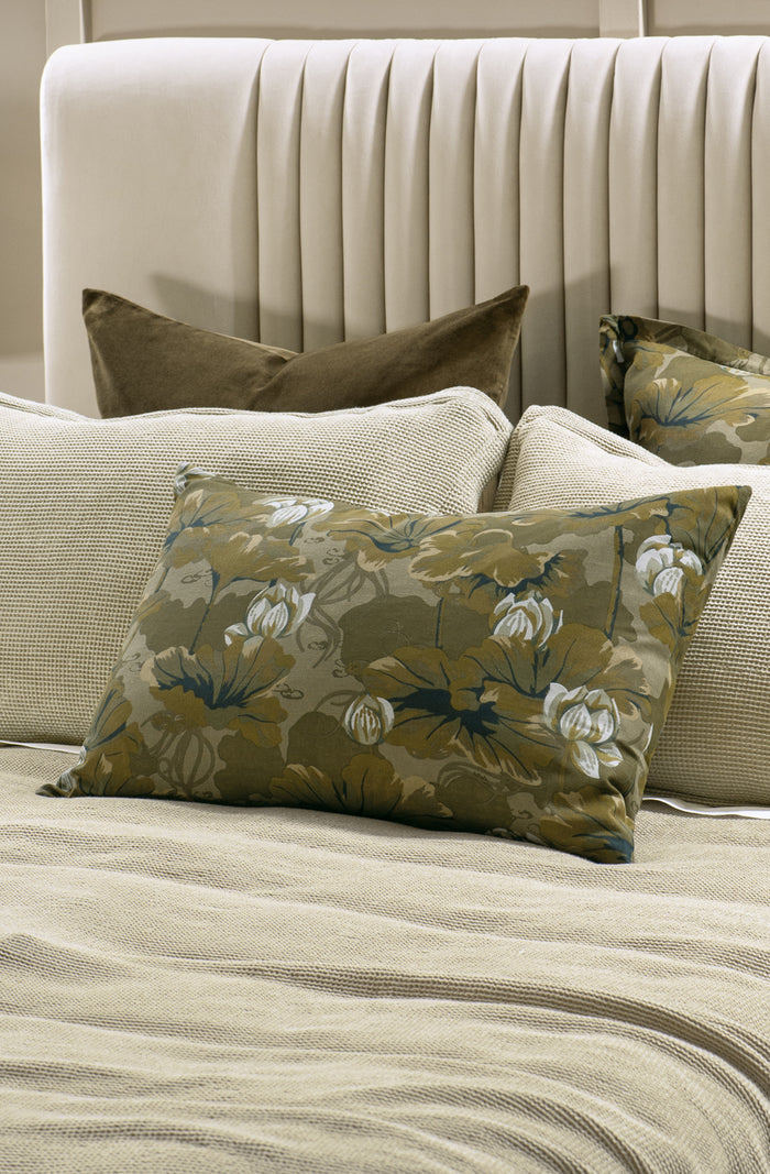 Waterlily Olive Duvet Cover Set