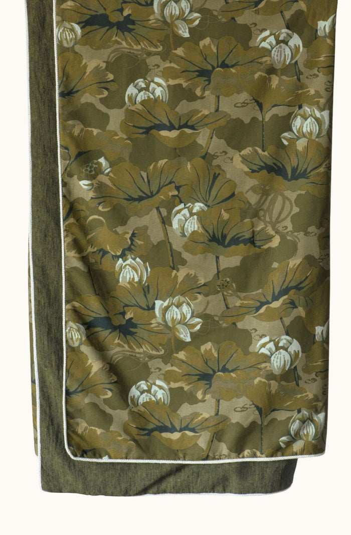 Waterlily Olive Throw