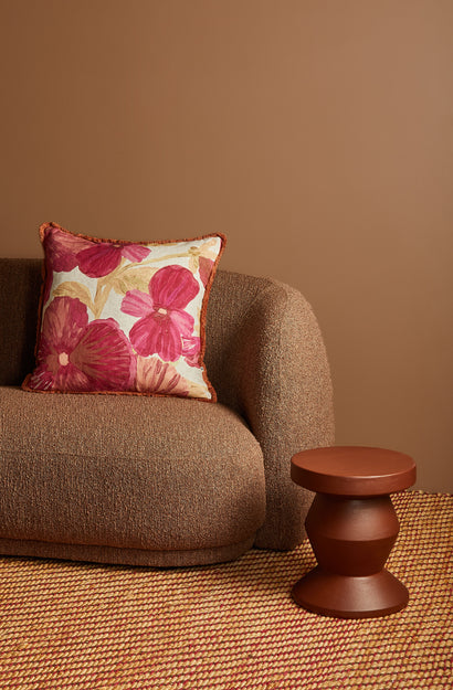 Wild Pansy Pink Cushion