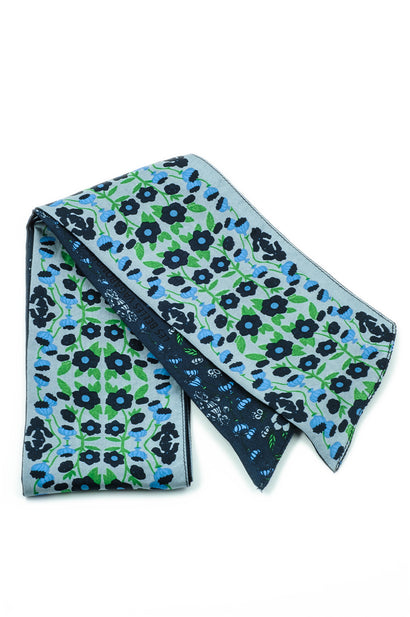 Silk Scarf - Windsor Marine Navy - Bandeau