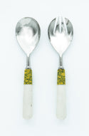 Salad Servers - Ochre/Ivory
