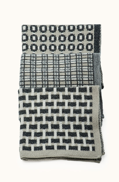 Basento Graphite Washcloths - Set of Three
