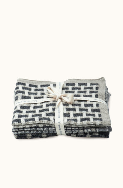 Basento Graphite Washcloths - Set of Three
