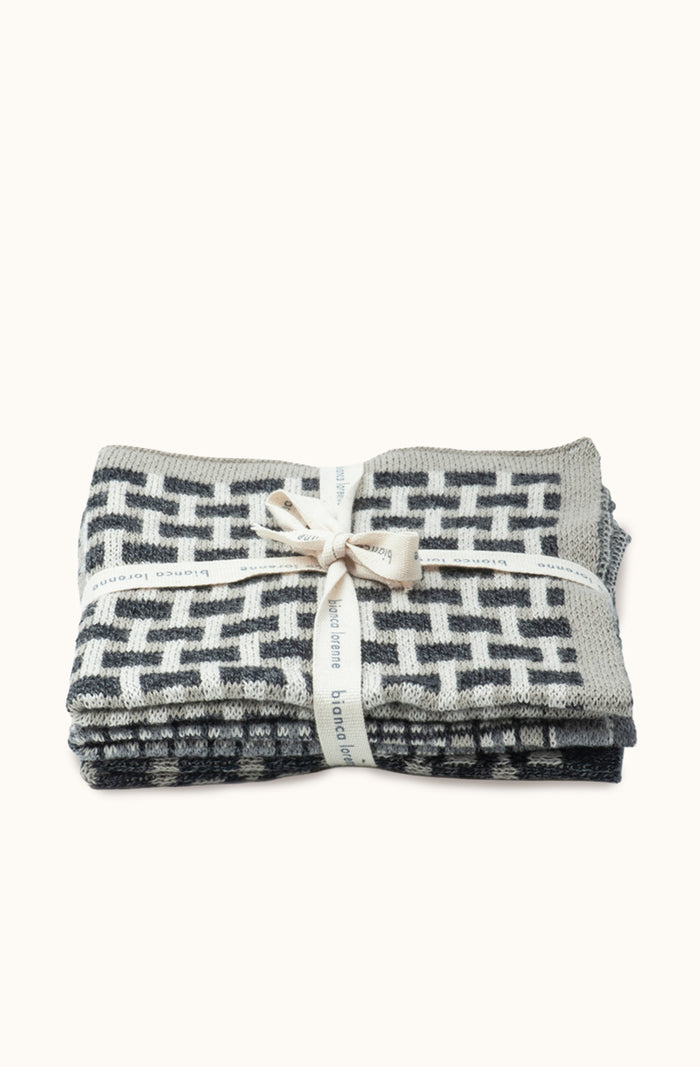 Basento Graphite Washcloths - Set of Three