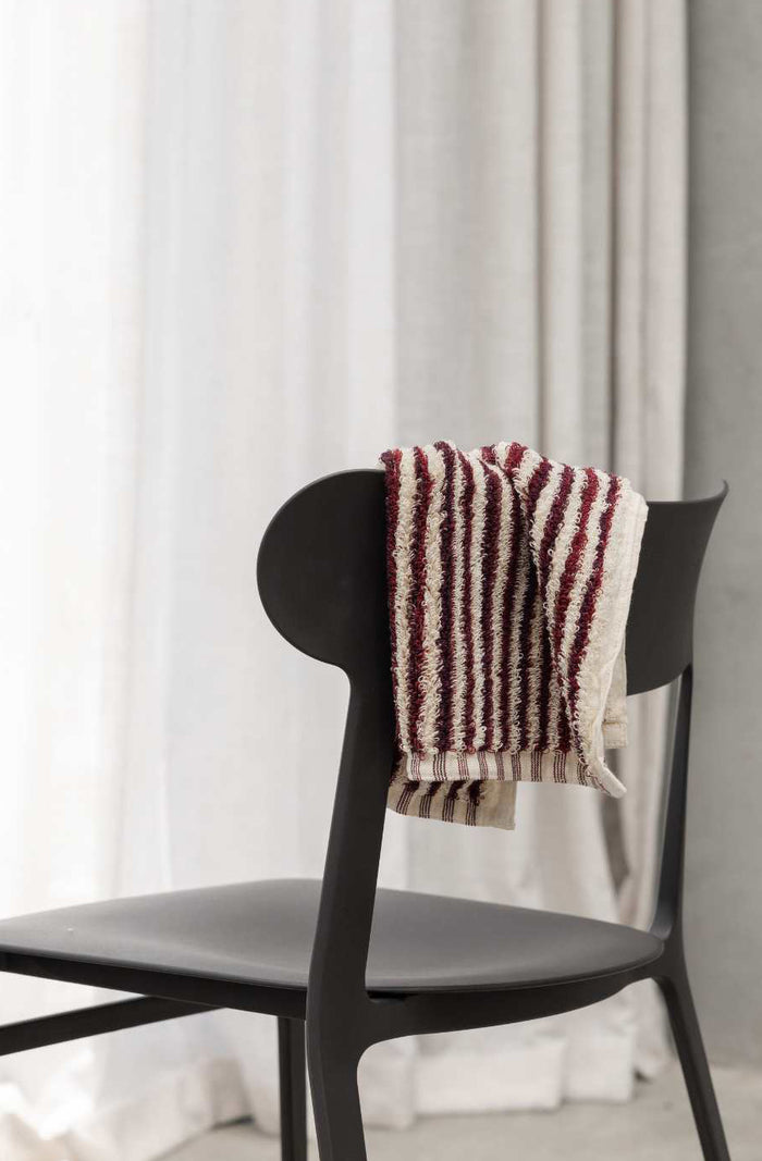 Burgundy Stripe Face Cloth