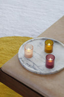 Glass Candle Hurricane Vintage Rose Pack of 2