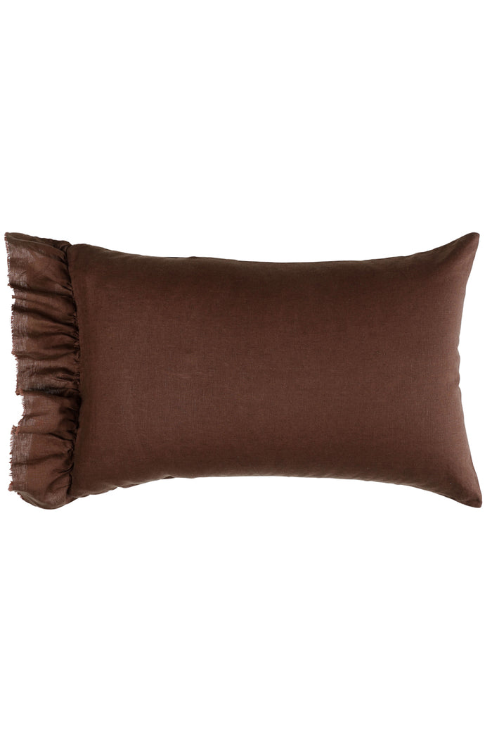 Chocolate Ruffle Pillowcase - Set of 2